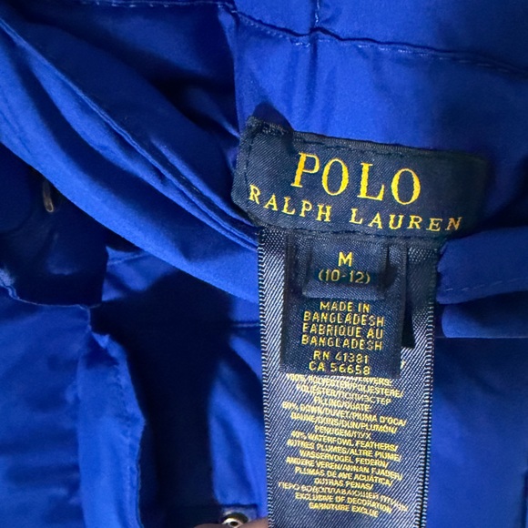 Reversible Polo Ralph Lauren Puffer Down Filled Jacket Blue Green Youth Medium - Picture 3 of 7